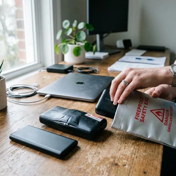 Wo Sie eine aufgeblähte Powerbank entsorgen